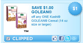 Kashi Golean Cereal (14 Oz Size Or Larger) Coupon