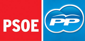   iconos del psoe y pp   