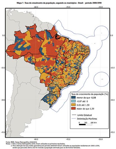 Crecimiento de población - Brasil 2010