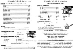 Blansky's BBQ - menu