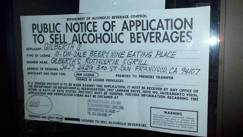 Public Notice of Application to Sell Alcoholic Beverages