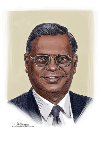 digital portrait of S Rajendran