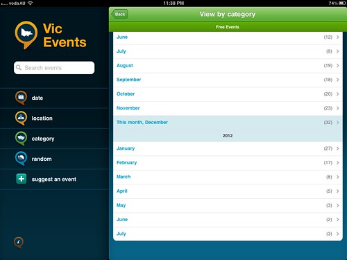 iPad Apps Vic Events (Free)