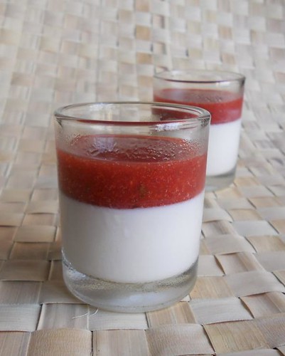 Strawberries and Panacotta by Bombay Foodie