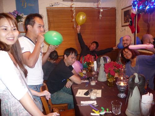 Kerol's surprise party @ TJ Haus - blowing balloons