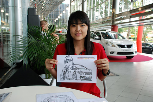 Caricature live sketching for Tan Chong Nissan Almera Soft Launch - Day 2 - 34