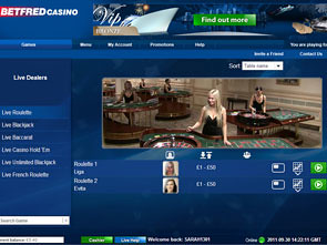 Betfred Live Dealers