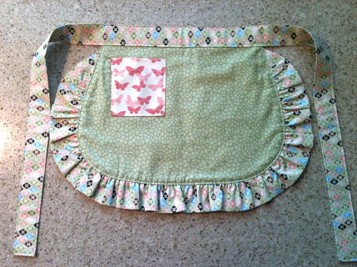 Reversible little girl's apron view 1 by HeatherEndearing