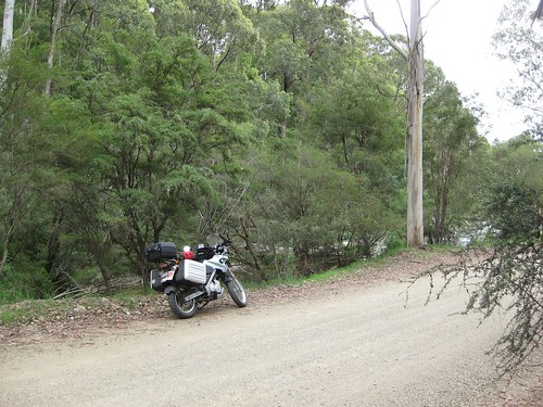 Omeo highway, more gravel, but next to a river