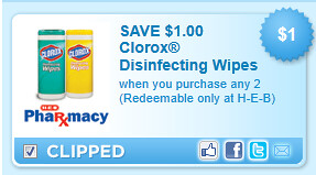 Clorox Disinfecting Wipes Coupon
