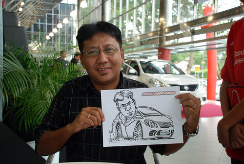 Caricature live sketching for Tan Chong Nissan Almera Soft Launch - Day 1 - 29