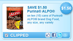 Purina Alpo Brand Dog Food Coupon