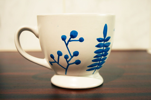 Painted coffee cup
