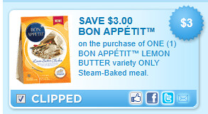 Bon Appetit Lemon Butter Variety Only Steam-baked Meal. Coupon
