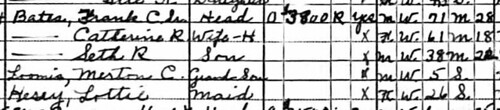 Seth Bates 1930 Census Abington MA 