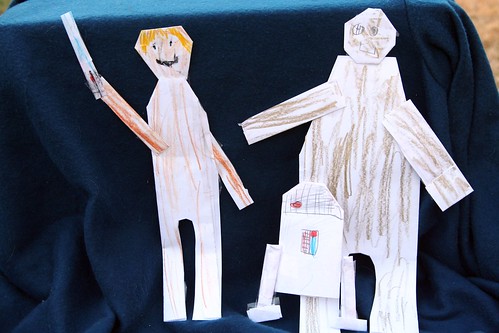 Luke and Droids (Lucas's "Origami Star Wars Characters" Paper Dolls)