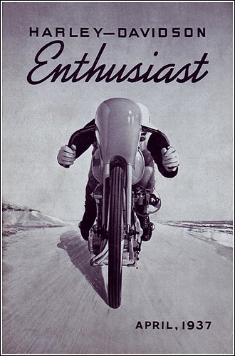 1937 Harley- Joe Petrali speed records by bullittmcqueen