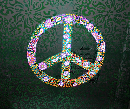 Peace Sign Table for Natalie in West Virginia by Rick Cheadle Art and Designs