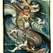 007-El mono y el delfin-The fables of Aesop 1909-Edward Detmold
