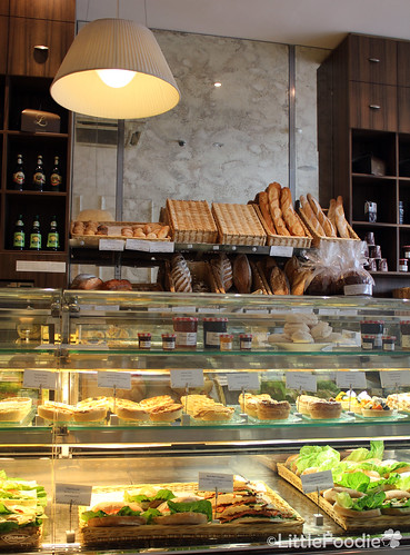 Boulangerie filled with bread, quiche and sandwiches