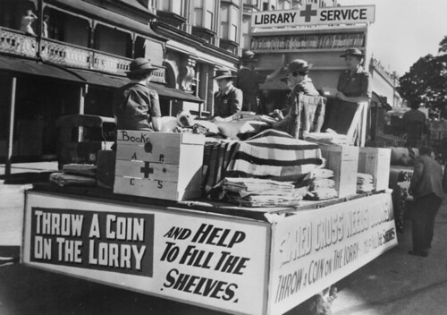 Book Depot float, Red Cross Procession, Brisbane, 1944