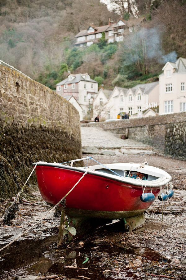 Lynmouth red boat