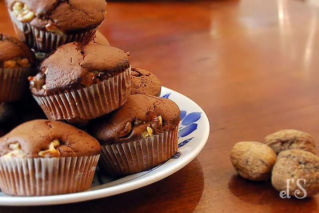 muffin chocolat et noix