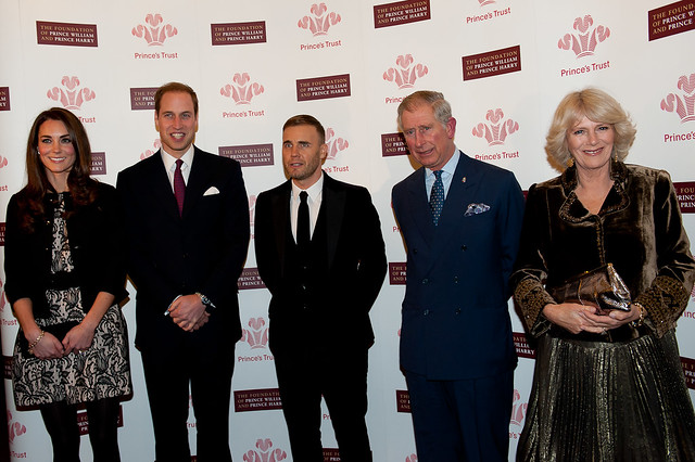 Kate Middleton and Gary Barlow at The Princes Trust Gig