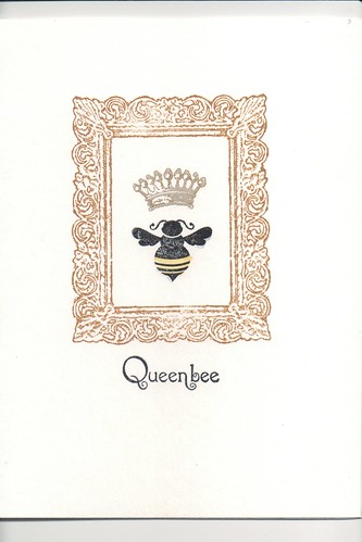queen bee notecard