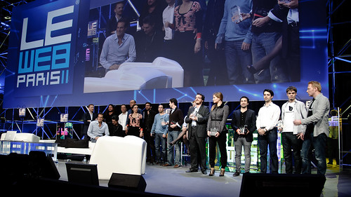 Tech startup awards at LeWeb 2011 in Paris. 