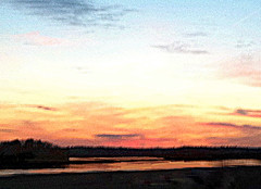 New Hampshire Sunset (Digitally Modified Photo) by randubnick