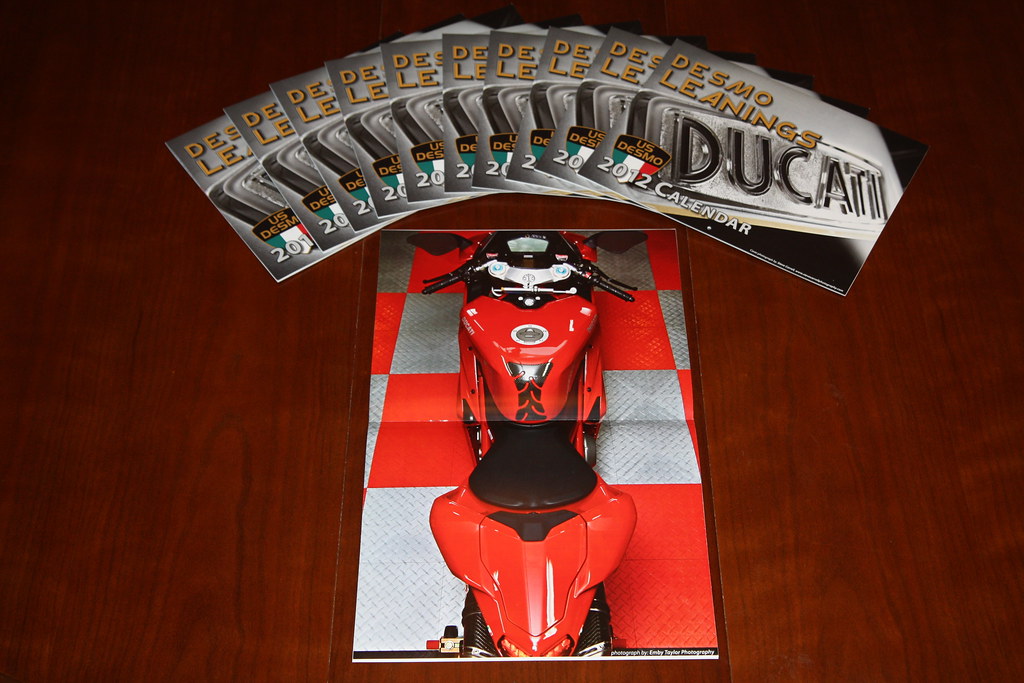 US DESMO Ducati Calendar Centerfold Spread photography