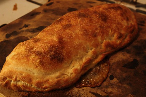 Sausage and Butternut Calzone with Mozzarella