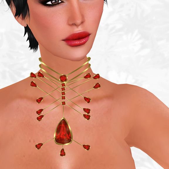 Finesmith Gold&Red Hunt Item 10 Lacie Necklace Red & Gold