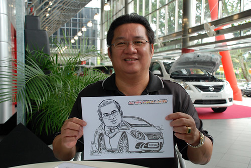 Caricature live sketching for Tan Chong Nissan Almera Soft Launch - Day 2 - 2