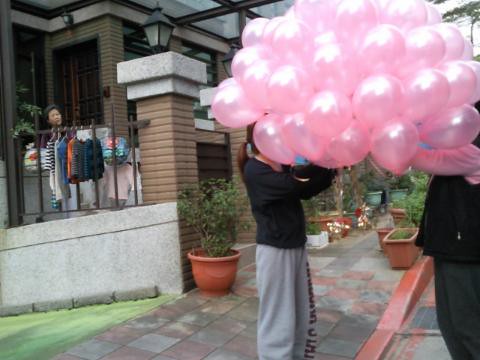 空飄氣球外送，珍珠粉紅色80顆 by 豆豆氣球材料屋 http://www.dod.com.tw