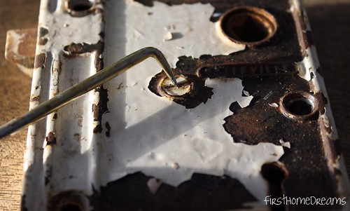 Antique cast iron rim lock