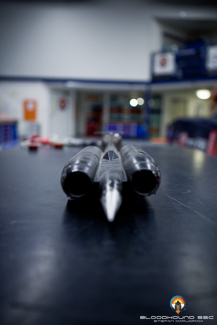 This is a very solid metal model of Thrust SSC which was built so that 