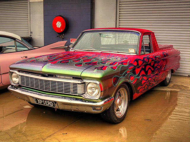1965 Ford XP Falcon ute Probably the wildest flame job at the Kustom Nats