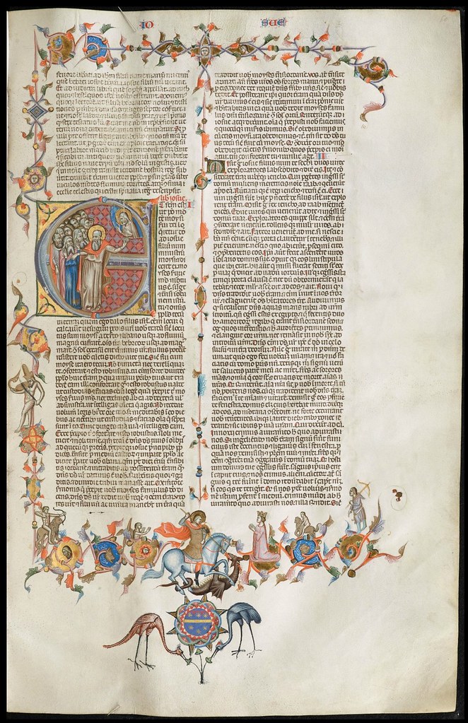illuminated manuscript page from Anjou Bible