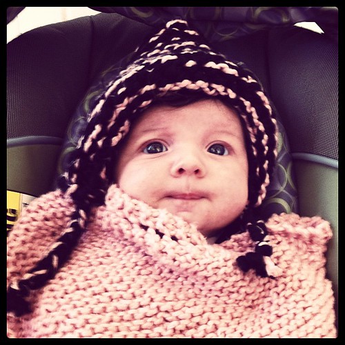 Thank you @stacyleerox for the sweet hat & blanket!