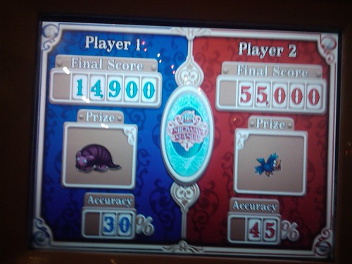 Chloe's Score & My Score. (Not bad for either when you consider I helped Chloe some of the time :)