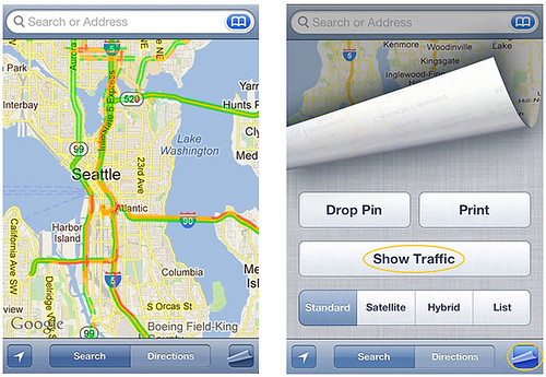 iPhone Maps Traffic Conditions