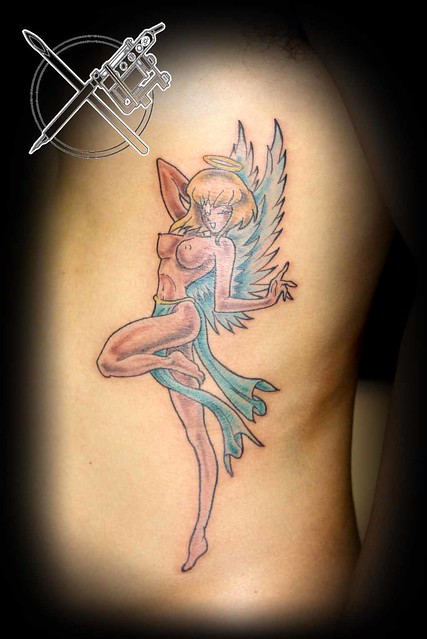 Angel Pin up Colour Primal Culture Tattoo Studio Cape Town South Africa