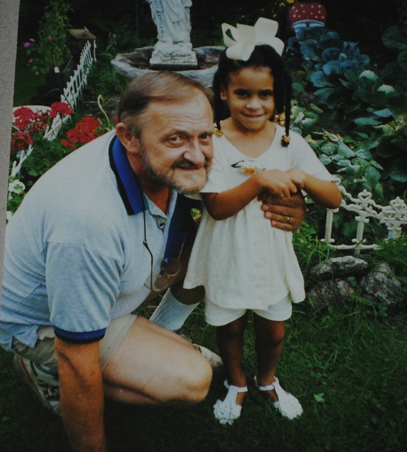 Me as a little girl with my grandfather