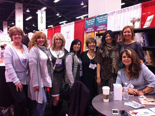 my lovely mixed media author friends at FW media booth