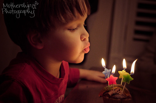 Lucas's birthday cupcake