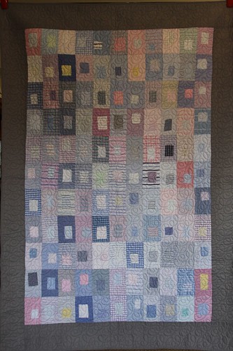 Quilt made from recycled shirting fabric samples!!