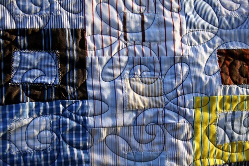 Recycled fabric OM custom quilt!