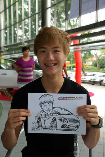 Caricature live sketching for Tan Chong Nissan Almera Soft Launch - Day 1 - 1